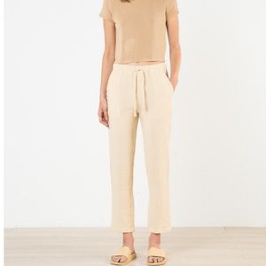 Oak+Fort Pant 2317 Lightweight Cotton-Gauze Pant Cream/Beige